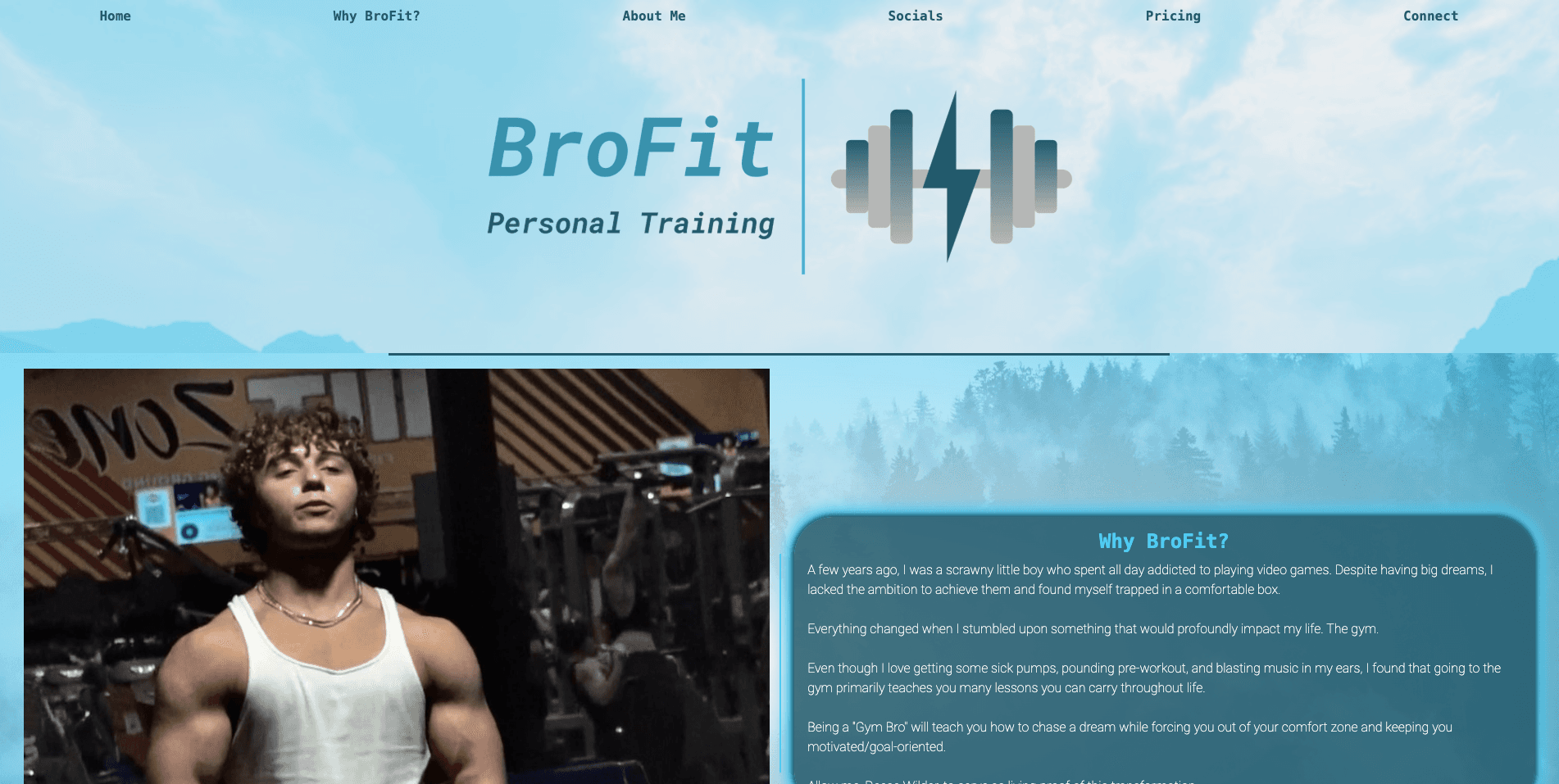 BroFit Personal Training website screenshot